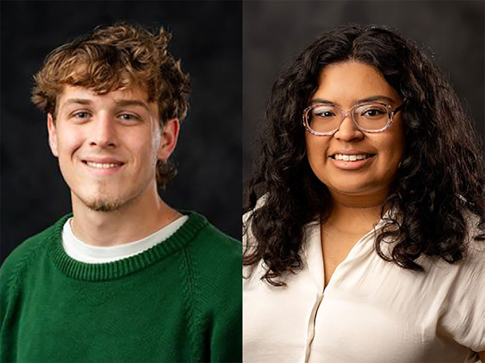 Caleb A. McWhorter (Photo by Grace Cockrell), left and Jo Aguilar