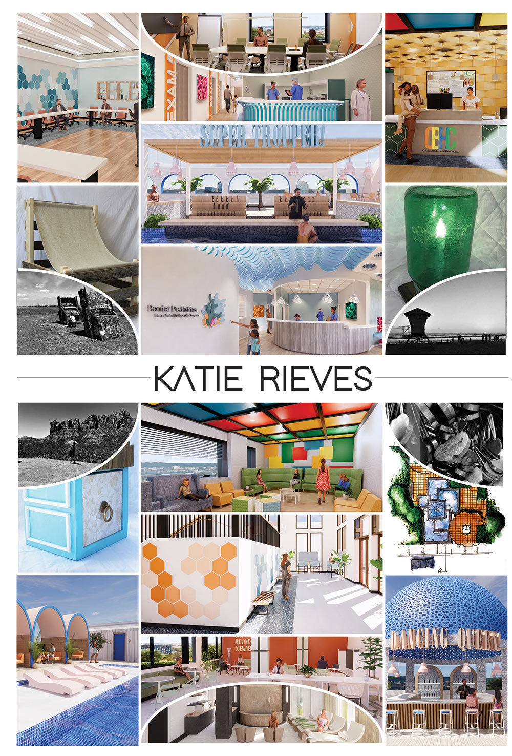 Katie Rieves' interior design senior exhibit board