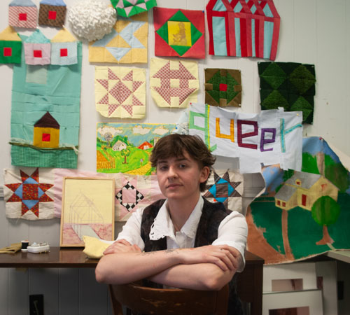 Rylee in his studio 