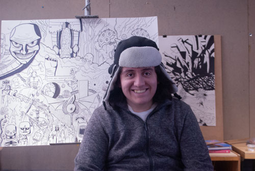 Sasha in their studio 