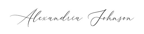 Alexandria Johnson signature