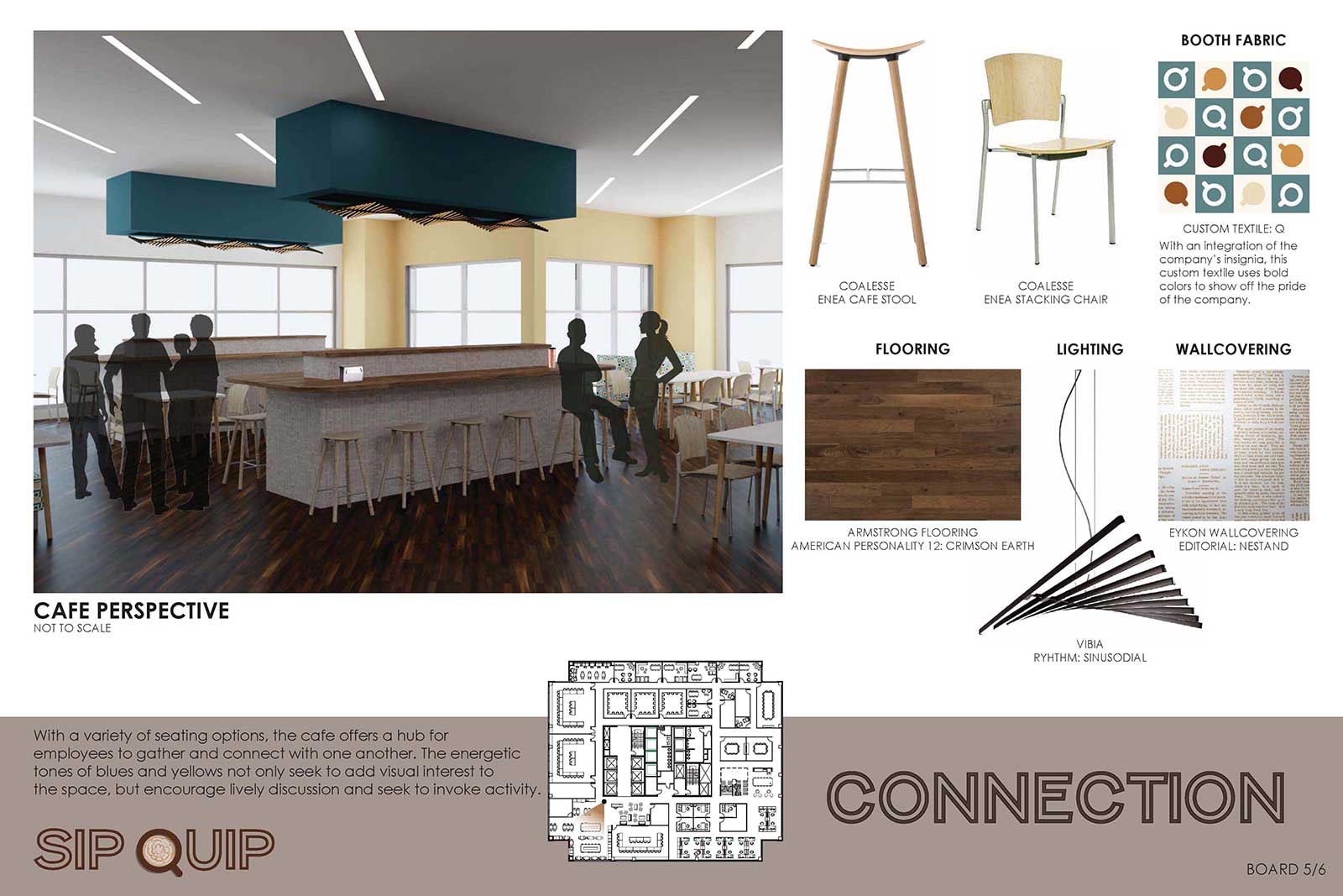 2019 Barefield Workplace Solutions Steelcase Project first place winning project board, Ashley Wyatt