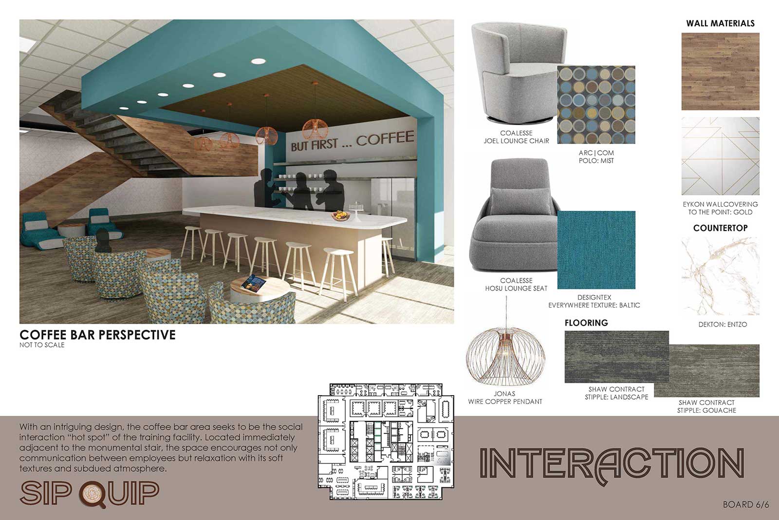 2019 Barefield Workplace Solutions Steelcase Project first place winning project board, Ashley Wyatt